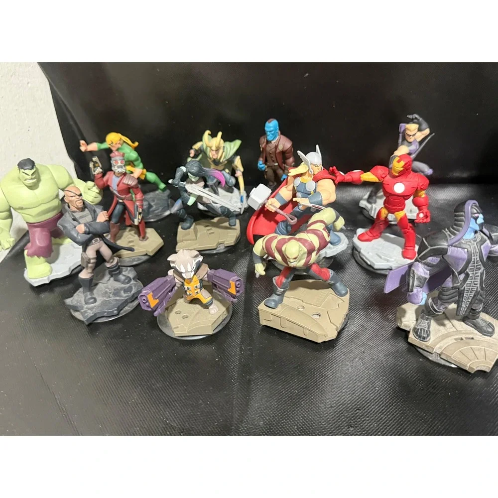 Disney Infinity 2.0 Marvel Super Heroes Figure Lot Hulk Iron Man Thor 12pc‎ Set